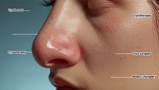 Carcinome basocellulaire sur le nez quels traitements possibles ?